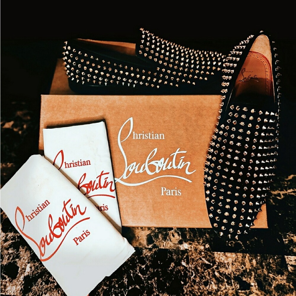 Men’s Christian Louboutin Black Dandelion Spike